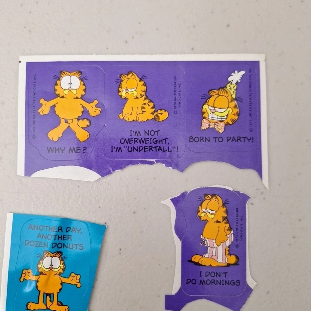 Vintage 1978 Mead Garfield Cat Stationary Note Pads Writing Tablets Sticker Set